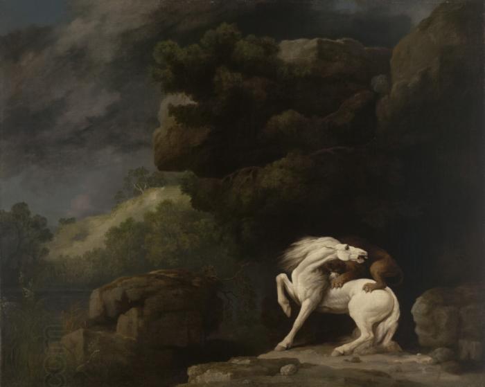 George Stubbs A Lion Attacking a Horse China oil painting art